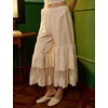 image:imageBEAUTELICATE Women Cotton Batiste Culotte Slip Pettipants Lace Trim Vintage Wide Leg Half SlipCream