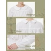 image:imageBEAUTELICATE Women Edwardian Shirt Petter Pan Collar Back Buttons Long Puff Sleeve Victorian BlouseOffwhite