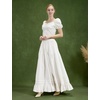 image:imageBEAUTELICATE Women Half Slip Full Length Underskirt 100 Cotton Medieval Cosplay SkirtClassic Ivory