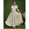 image:imageBEAUTELICATE Women Half Slip Full Length Underskirt 100 Cotton Medieval Cosplay SkirtVintage Cream