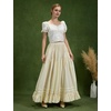 image:imageBEAUTELICATE Women Half Slip Full Length Underskirt 100 Cotton Medieval Cosplay SkirtVintage Cream