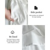 image:imageBEAUTELICATE Women Long Cotton Skirt with Lining Elastic Waist 2 Pockets ALine Bohemia Pleated SkirtIvory
