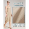 image:imageBEAUTELICATE Women Longer Slip 100 Cotton Full Slip with Side Split Under Dress Knee Length Adjustable StrapsNude