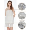 image:imageBEAUTELICATE Women Night Shirts 100 Cotton Slip Adjustable Strap Sleepwear Sleeveless Embroidery Lace TrimCream
