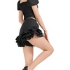 image:imageBEAUTELICATE Women Short Bloomers 100 Cotton 3 Layer Ruffles Pajama Pants Sleepwear PettipantsBlack