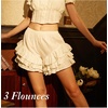 image:imageBEAUTELICATE Women Short Bloomers 100 Cotton 3 Layer Ruffles Pajama Pants Sleepwear PettipantsBlack
