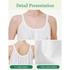 image:imageBEAUTELICATE Women Tank Top 100 Cotton Plaid Camisole U Neck Backless Tank Top SleevelessIvory
