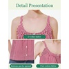 image:imageBEAUTELICATE Women Tank Top 100 Cotton Plaid Camisole U Neck Backless Tank Top SleevelessRed White Plaid