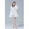 image:imageBEAUTELICATE Women Victorian Cotton Nightie Short Nightgown Oversized ALine Baby Doll Dress PajamasIvory
