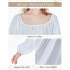 image:imageBEAUTELICATE Women Victorian Nightgown Long Sleeve 100 Cotton Nightgowns Vintage U Collar LightweightIvory