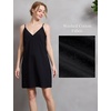 image:imageBEAUTELICATE Women Washed 100 Cotton Full Slip DressBlack