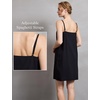 image:imageBEAUTELICATE Women Washed 100 Cotton Full Slip DressBlack