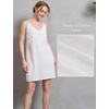 image:imageBEAUTELICATE Women Washed 100 Cotton Full Slip DressWhite