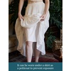 image:imageBEAUTELICATE Womens Half Slip 100 Cotton Vintage Underskirt Knee Length Pack of 2Whiteblack