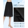 image:imageBEAUTELICATE Womens Half Slip 100 Cotton Vintage Underskirt in 3 LengthsBlack24 Length
