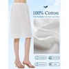 image:imageBEAUTELICATE Womens Half Slip 100 Cotton Vintage Underskirt in 3 LengthsIvory24 Length