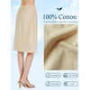 image:imageBEAUTELICATE Womens Half Slip 100 Cotton Vintage Underskirt in 3 LengthsNude24 Length