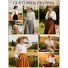 image:imageBEAUTELICATE Womens White Cotton Peter Pan Collar Blouse Long Sleeve Victorian TopWhite