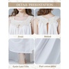 image:imageVictorian Nightgown for Women Vintage Nightie 100 Cotton Sleeveless Sleepwear Long DressIvory
