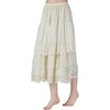 image:imageBEAUTELICATE 100 Cotton Half Slip Lightweight Skirt Extender Underskirt for Women 3 Tiered Lace HemCream