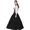image:imageBEAUTELICATE 100 Cotton Victorian Maxi Skirt Women Gypsy Medieval Renaissance Boho Skirt Full LengthBlack