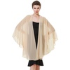 image:imageBEAUTELICATE Chiffon Shawl Bridal Wedding Wrap Long Evening Scarves ScarfChampagne