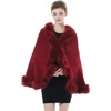 image:imageBEAUTELICATE Faux Fur Shawl Wrap Stole Shrug Bridal Winter Wedding with HookBurgundy