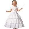 image:imageBEAUTELICATE Girls Hoop Petticoat 100 Cotton Crinoline Underskirt for Kids Flower Dress Slips Light IvoryStyle 2light Ivory