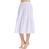 image:imageBEAUTELICATE Half Slip Skirt Extender 100 Cotton Vintage UnderskirtWhite30 Length