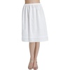 image:imageBEAUTELICATE Half Slip Skirt Extender with Lace Embroidery 100 Cotton Vintage UnderskirtIvory24 Length