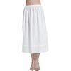 image:imageBEAUTELICATE Half Slip Skirt Extender with Lace Embroidery 100 Cotton Vintage UnderskirtIvory32 Length