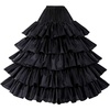 image:imageBEAUTELICATE Petticoat Hoop Slip Underskirt Women Wedding Dress Skirt GownBlack