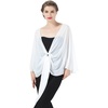 image:imageBEAUTELICATE Shawls Wraps Scarf Chiffon For Women Bridal Wedding Evening DressesIvory
