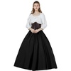 image:imageBEAUTELICATE Victorian Dress Renaissance Skirt Gypsy Long Maxi Medieval Skirt Aline Full LengthBlack