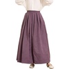 image:imageBEAUTELICATE Victorian Medieval Skirt 2 Pockets Elastic Waist Peach Skin Fabric anklelengthPastel Purple
