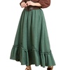 image:imageBEAUTELICATE Victorian Medieval Skirt Renaissance Costume Women Skirt with PocketsForest Green