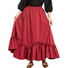image:imageBEAUTELICATE Victorian Medieval Skirt Renaissance Costume Women Skirt with PocketsMaroon