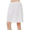image:imageBEAUTELICATE Women 100 Cotton Half Slip Lace Trim Elastic Waist UnderskirtWhite20 Length