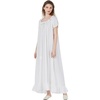 image:imageBEAUTELICATE Women 100 Cotton Nightgown Short Sleeve Sleepwear Vintage Victorian Nightshirt Lounge Dress