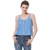 image:imageBEAUTELICATE Women Tank Top 100 Cotton Plaid Camisole U Neck Backless Tank Top SleevelessBlue White Plaid