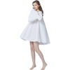 image:imageBEAUTELICATE Women Victorian Cotton Nightie Short Nightgown Oversized ALine Baby Doll Dress PajamasIvory