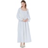 image:imageBEAUTELICATE Women Victorian Nightgown Long Sleeve 100 Cotton Nightgowns Vintage U Collar LightweightIvory