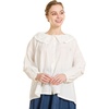 image:imageBEAUTELICATE Womens White Cotton Peter Pan Collar Blouse Long Sleeve Victorian TopWhite