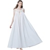 image:imageVictorian Nightgown for Women Vintage Nightie 100 Cotton Sleeveless Sleepwear Long DressIvory