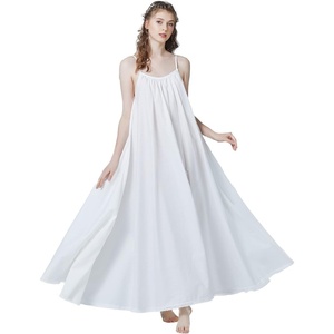 image:imageBEAUTELICATE 100 Cotton Victorian Nightgown for Women Grecian Sleepwear Honeymoon Bridal LingerieIvory