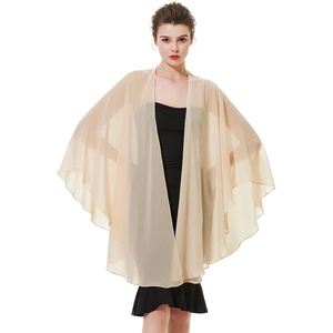 image:imageBEAUTELICATE Chiffon Shawl Bridal Wedding Wrap Long Evening Scarves ScarfChampagne