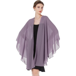 image:imageBEAUTELICATE Chiffon Shawl Bridal Wedding Wrap Long Evening Scarves ScarfMauve
