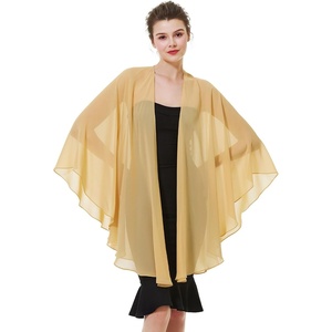 image:imageBEAUTELICATE Chiffon Shawl Bridal Wedding Wrap Long Evening Scarves ScarfMustard Yellow