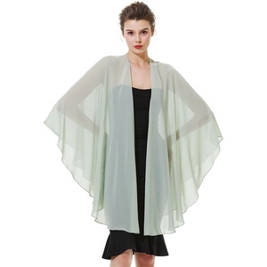 image:imageBEAUTELICATE Chiffon Shawl Bridal Wedding Wrap Long Evening Scarves ScarfSage Green