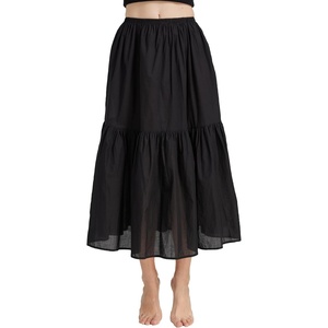 image:imageBEAUTELICATE Half Slip Skirt Extender 100 Cotton Vintage UnderskirtBlack34 Length